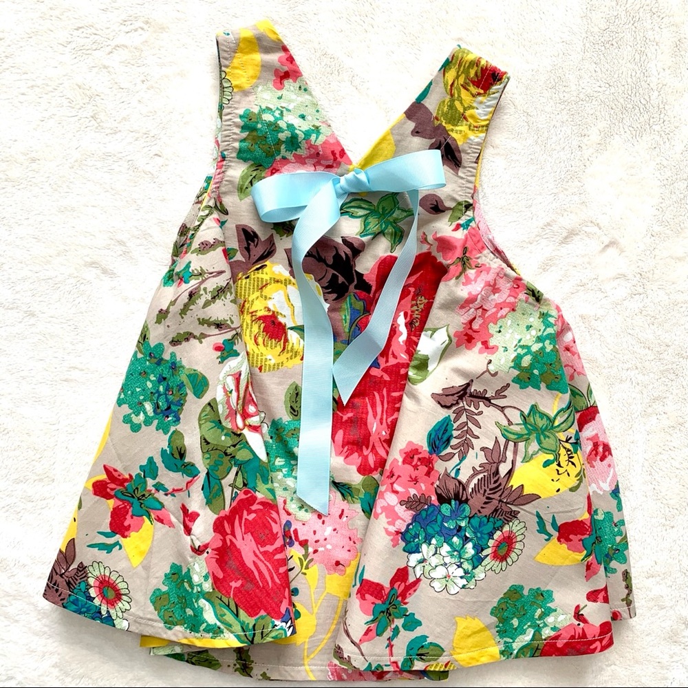 Mud Kingdom Circle Floral Sleeveless Dress 2T